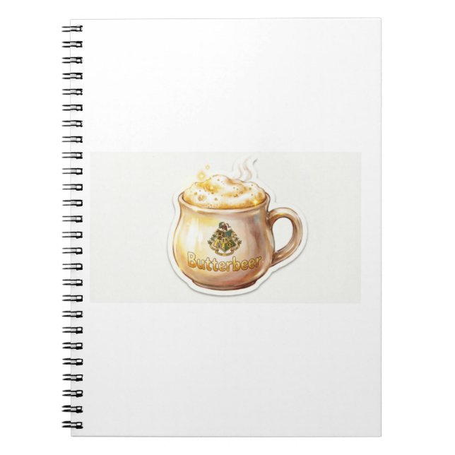 Butterbeer Sticker - Magical Wizarding Drink - Har Notebook (Front)