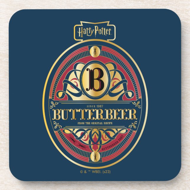 BUTTERBEER™ Vertical Logo Beverage Coaster (Front)
