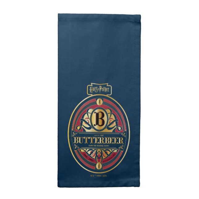 BUTTERBEER™ Vertical Logo Cloth Napkin (Half Fold)
