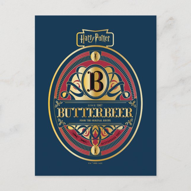 BUTTERBEER™ Vertical Logo Postcard (Front)