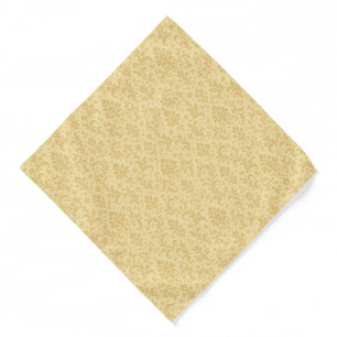 Buttercream Champagne Damask Wedding Bandana