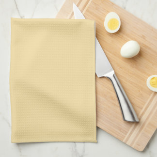 Buttercream Color Minimalist Soft Pastel Yellow Kitchen Towel