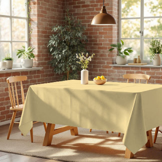 Buttercream Color Minimalist Soft Pastel Yellow Tablecloth