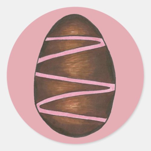 Buttercream Easter Basket Egg Candy Chocolates Classic Round Sticker