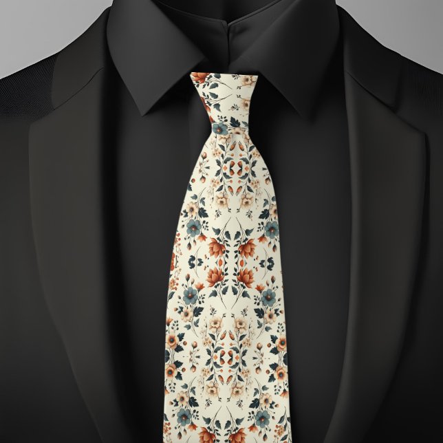 Buttercream Floral Neck Tie (Creator Uploaded)