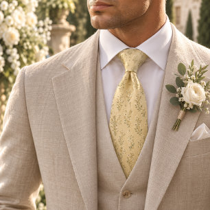 Buttercream Garden Neck Tie