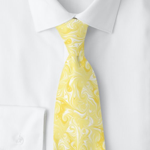 Buttercream Melted Abstract Neck Tie