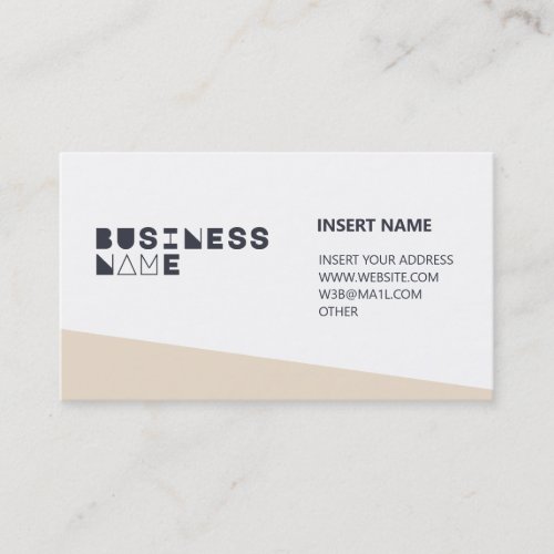 Buttercream Modern Geometrization Business Card