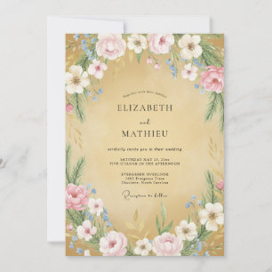 Buttercream Peony Wedding Invitation