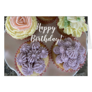 Buttercream Piping Cupcakes For Your Birthday Cards