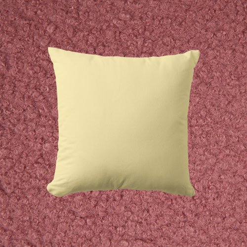 Buttercream Solid Color Throw Pillow