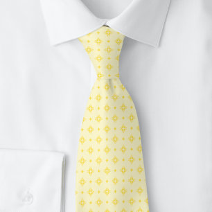 Buttercream Tribal Motif Neck Tie