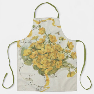 Buttercup Apron Garden Flowers Apron for Women