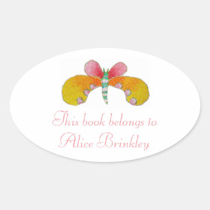 Buttercup Butterfly Bookplate