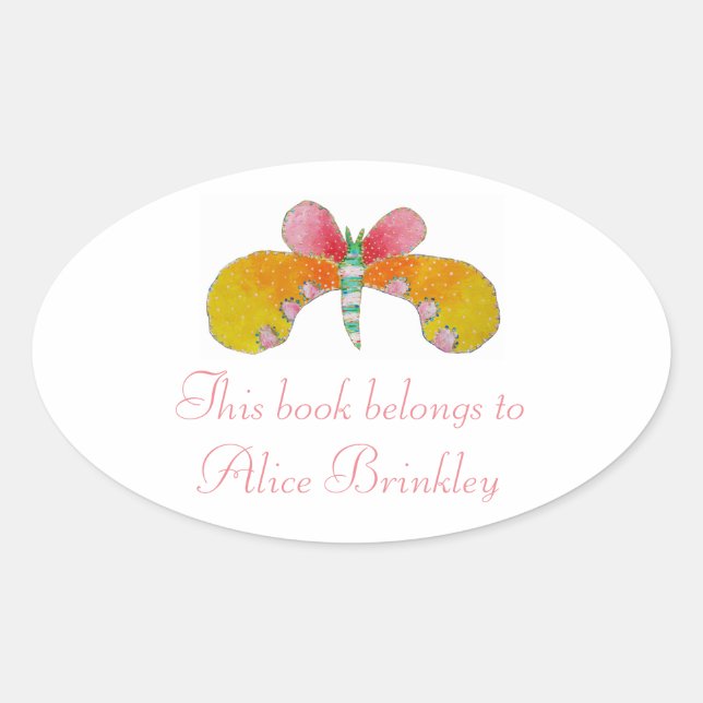 Buttercup Butterfly Bookplate (Front)