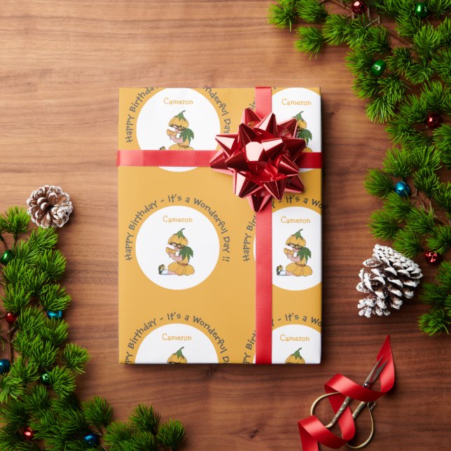 Buttercup Child Whimsical Flower Party Collection Wrapping Paper (Holiday Gift)