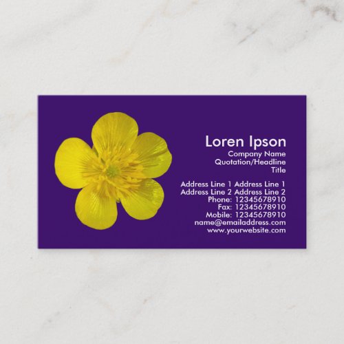 Buttercup - Dark Violet Business Card
