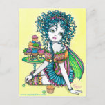 Buttercup Fairy Cup Cake Art Postcard