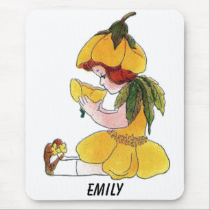 Buttercup Flower Child Funny Cute Little Girl Mouse Pad