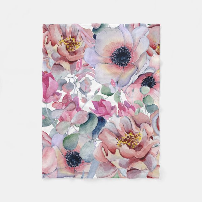 Buttercup Flower Fleece Blanket (Front)
