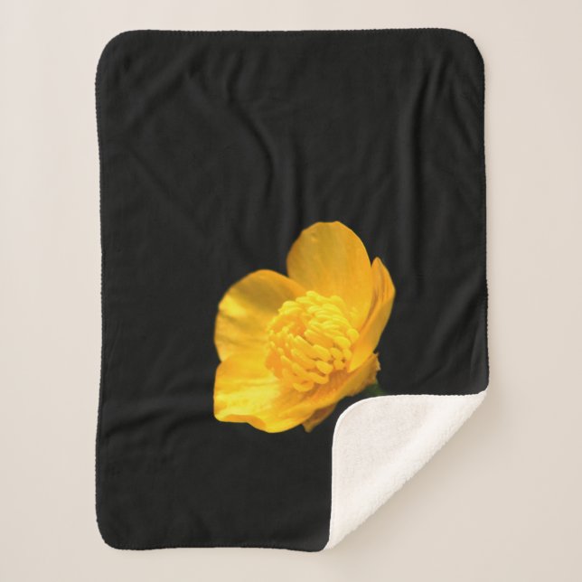 Buttercup Flower sbcnm Sherpa Blanket (Front)
