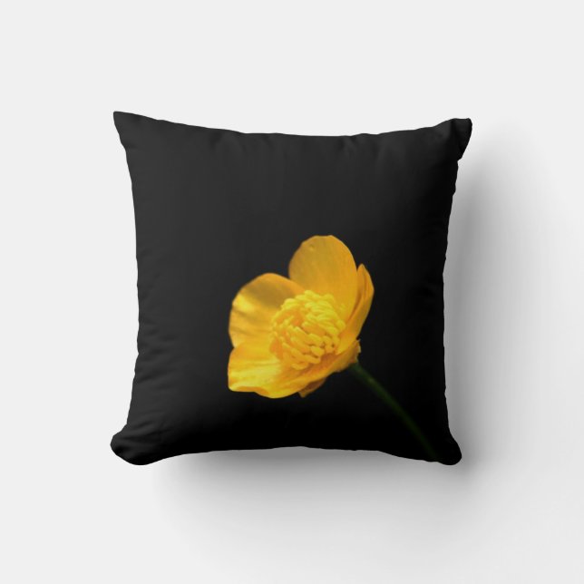 Buttercup Flower tpm Throw Pillow (Front)