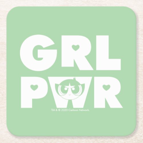 Buttercup Girl Power Square Paper Coaster
