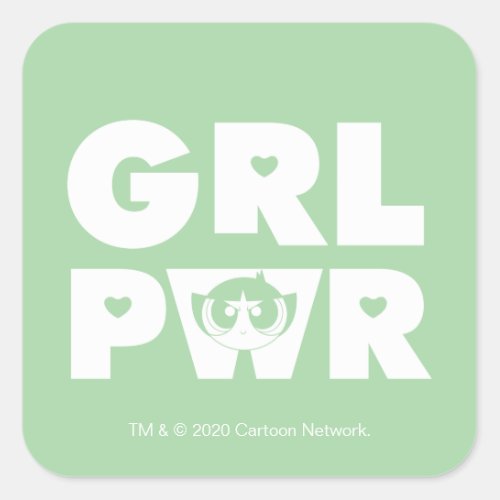 Buttercup Girl Power Square Sticker