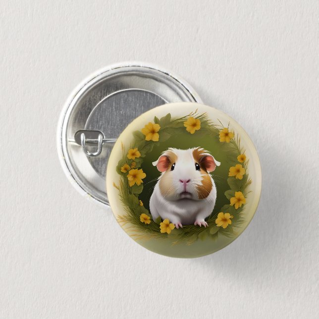 Buttercup Guinea Pig, Button (Front & Back)
