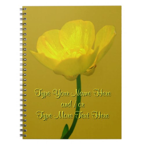 Buttercup Notebook Custom Flower Journal Notebook