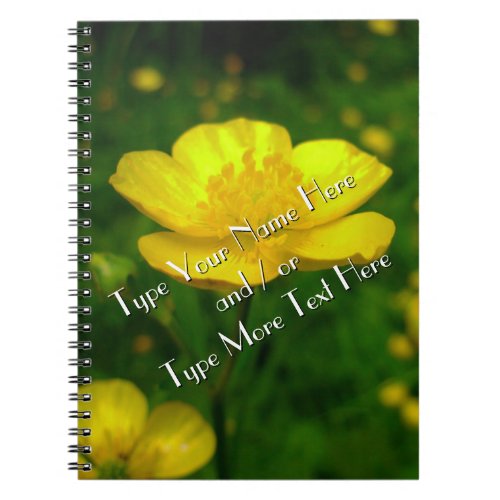 Buttercup Notebook Custom Flower Journal Notebook