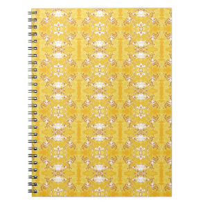 Buttercup themed circular design, liquid pattern. notebook
