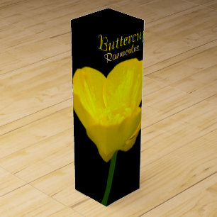 Buttercup Wine Box Custom Wildflowers Wine Box