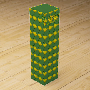 Buttercup Wine Box Custom Wildflowers Wine Box