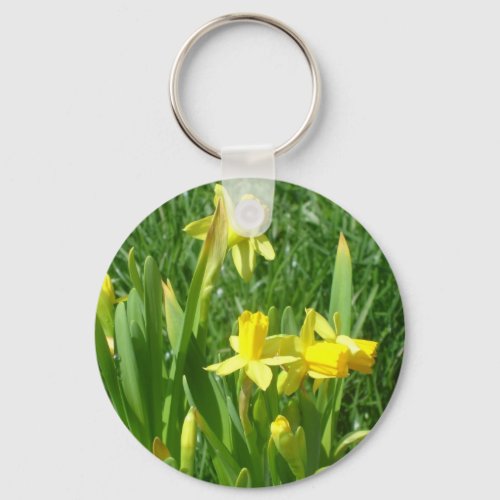 Buttercup Yellow Daffodils Keychain
