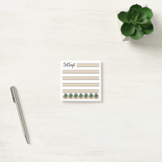 Buttercup Yellow | Lined | Potted Succulents - Post-it Notes