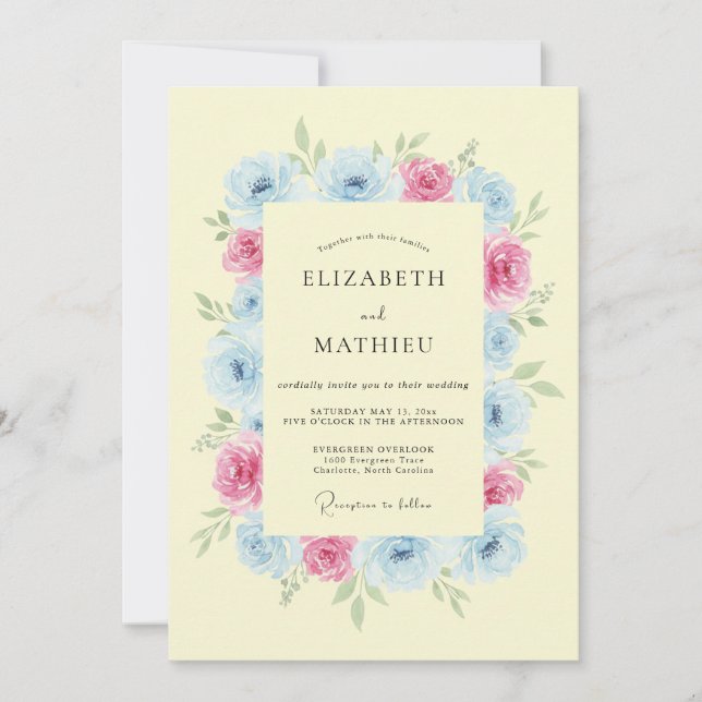 Buttercup Yellow Radiant Spring Wedding Invitation (Front)