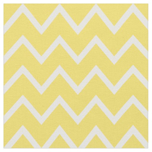 Buttercup Yellow & White Chevron Fabric