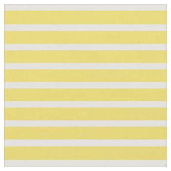Buttercup Yellow & White Fine Striped Fabric by StripyStripes at Zazzle