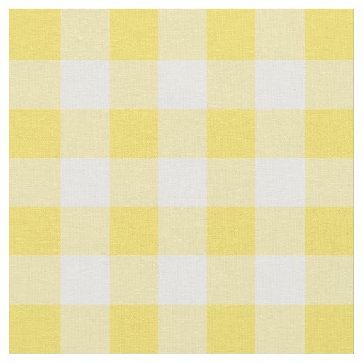 Buttercup Yellow & White Gingham Check Fabric