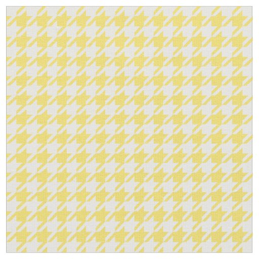 Buttercup Yellow & White Houndstooth Fabric