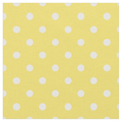 Buttercup Yellow & White Polka Dot Fabric