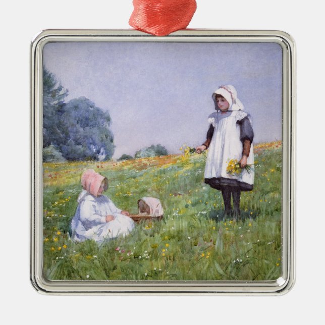 Buttercups and Daisies Metal Ornament (Front)