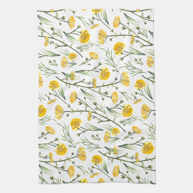 Buttercups Kitchen Towel (Vertical)