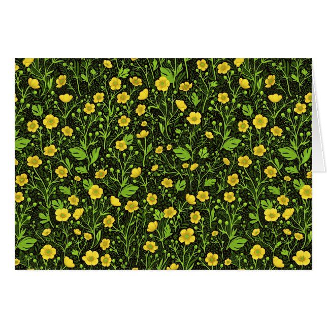 Buttercups on black cards (Front Horizontal)