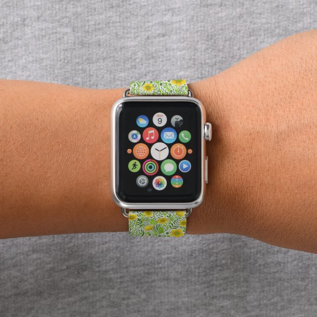 Buttercups on white apple watch band (In Situ)
