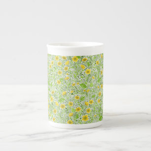 Buttercups on white bone china mug
