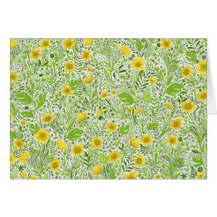 Buttercups on white cards