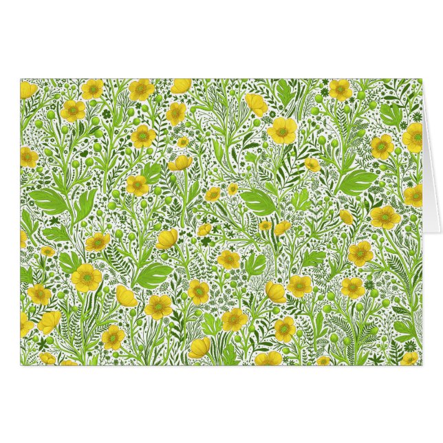 Buttercups on white cards (Front Horizontal)