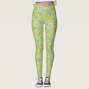 Buttercups on white leggings